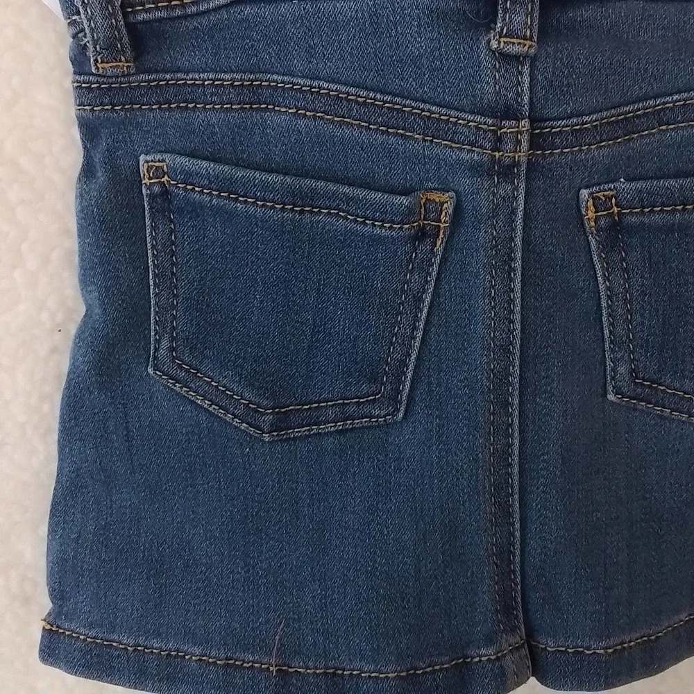 Carter's‎ Mini Jean Skirt Size 3T in Light Wash Denim w/ Adjustable Waist